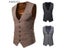 Herringbone Tweed Mens Slim Fit Formal Business Vest Carousel 2