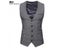 Herringbone Tweed Mens Slim Fit Formal Business Vest Carousel 5