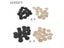 30pcs Wooden Draughts Checkers Backgammon Chess Pieces Kid Board Game Kid Carousel 4