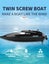 RC Boat, 2.4GB Long lasting Remote Boat, Rechargeable, Black Carousel 3
