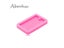 DY0575 Shiny Hologram Rectangle Keychain Mould Silicone Epoxy Resin Mold Carousel 5