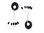 60 Pcs 10 Groups/Set Float 6 In 1 Black Rubber Stopper Fishing Bobber Space Carousel 3