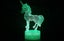 Unicorn 3D Night Lamp LED Light, Power By USB, 7 Changeable colors Carousel 4