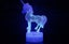 Unicorn 3D Night Lamp LED Light, Power By USB, 7 Changeable colors Carousel 5
