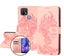Oppo A15 embossed PU leather wallet case floral & tiger rosegold Carousel 1