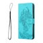Google pixel 7 pro embossed PU leather wallet case floral & tiger turquoise Carousel 3
