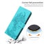 Google pixel 7 pro embossed PU leather wallet case floral & tiger turquoise Carousel 4