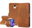 Galaxy J6 embossed PU leather wallet case floral & tiger brown Carousel 1