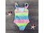 Unicorn Children Swimwear Rainbow Print Girls One Piece Children Swimsuits Carousel 3