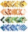 Soimoi 40Pcs Tie Dye Print Cotton Precut Fabrics For Quilting Craft Strips Carousel 2
