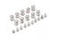 10Pcs 7x10mm Mini Jewelry Box Chest Case Drawer Cabinet Door Pull Knob Handle Carousel 1