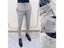 Men's Suit Pants Elastic Slim Fit Formal Casual Solid Color Carousel 1