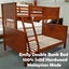 Emily Double Bunk Bed Solid Hardwood Antique Oak Colour Malaysian Made Carousel 1