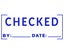 Printtoo Checked By Date Self Inking Rubber Stamp Pre-Inked Office Stamp- Home Carousel 1
