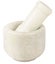 IBA Indianbeautifulart White Marble Stone Mortar and Pestle Set Natural Carousel 1