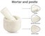 IBA Indianbeautifulart White Marble Stone Mortar and Pestle Set Natural Carousel 2