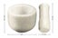 IBA Indianbeautifulart White Marble Stone Mortar and Pestle Set Natural Carousel 3
