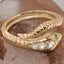 Rose Gold Cubic Zirconia & Emerald Womens Band Ring - Full 9ct UK Hallmark Carousel 3