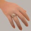 Rose Gold Cubic Zirconia & Emerald Womens Band Ring - Full 9ct UK Hallmark Carousel 4