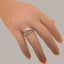 Rose Gold Natural Diamond & Sapphire Womens Band Ring - Full 14k UK Hallmark Carousel 4