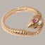 Rose Gold Cubic Zirconia & Ruby Womens Band Ring - Full 14k UK Hallmark Carousel 2
