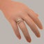 Rose Gold Cubic Zirconia & Ruby Womens Band Ring - Full 14k UK Hallmark Carousel 4