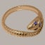 Rose Gold Natural Amethyst Womens Band Ring - Full 14ct Gold UK Hallmark Carousel 2