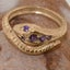 Rose Gold Natural Amethyst Womens Band Ring - Full 14ct Gold UK Hallmark Carousel 3