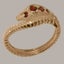 Rose Gold Natural Garnet Womens Band Ring - Full 9ct UK Hallmark Carousel 1