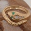 Rose Gold Natural Opal & Emerald Womens Band Ring - Full 14k UK Hallmark Carousel 3