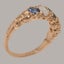 Rose Gold Natural Sapphire & Opal Womens Band Ring - Full 18k UK Hallmark Carousel 2