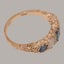 Rose Gold Natural Sapphire & Opal Womens Band Ring - Full 18k UK Hallmark Carousel 3