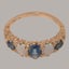 Rose Gold Natural Sapphire & Opal Womens Band Ring - Full 18k UK Hallmark Carousel 4