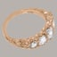 Rose Gold Synthetic Cubic Zirconia Womens Band Ring - Full 18ct Gold UK Hallmark Carousel 3