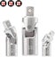3PCS 1/4" 3/8" 1/2" Drive CR-V Impact Swivel Universal Joint Socket Adapters Set Carousel 2