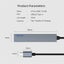 Type-C to 4USB 2.0 HUB Splitter OTG Adapter Cable for PC Laptop Notebook gray-2 Carousel 4
