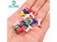 50pcs/lot New Mixing Colors Office Push Pins Colored Map Plastic Pins Carousel 6