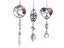 3Pcs Hanging Rhinestone Pendant Car Window Hanging Ornament Home Decoration Carousel 1