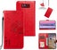 Galaxy S8 embossed PU leather wallet case dandelion red Carousel 1