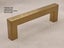 Square Brushed Brass Cabinet Door and Drawer Bar Handles Carousel 1