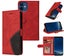 Iphone 12 wallet case collage style suede back closure red Carousel 1