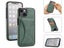 PU Leather Magnetic Kickstand Case Cover for iPhone 13 Green Carousel 1