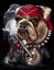 Free Shipping 1 Panel Canvas Art - Bulldog gangster Carousel 1
