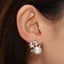 Micro-set Pearl Antler Earrings Elk Ear Studs(Silver) - 4 - 6PAIR Carousel 3