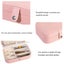 Jewelry Box PU Leather Portable Travel Case 2 Layers Display Storage Box-Blue Carousel 7