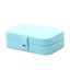 Jewelry Box PU Leather Portable Travel Case 2 Layers Display Storage Box-Blue Carousel 2