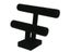 Black Color Velvet 2-Tiers T-Bar Display Stand Jewelry Holder Accessories Rack Carousel 2