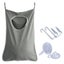 Hanging Hamper Bag with Adjustable Stainless Steel & Suction Cup Hooks - Gray Carousel 1