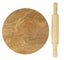 Trifri Handmade Wooden Round Roti Maker Wooden Chakla Belan Carousel 3