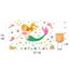 2Pcs Removable 3D Wall Stickers Bubble Mermaid Princess Decoration -05 Carousel 3